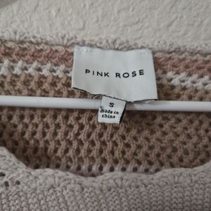 Pink Rose Women's Beige and Cream Sweater